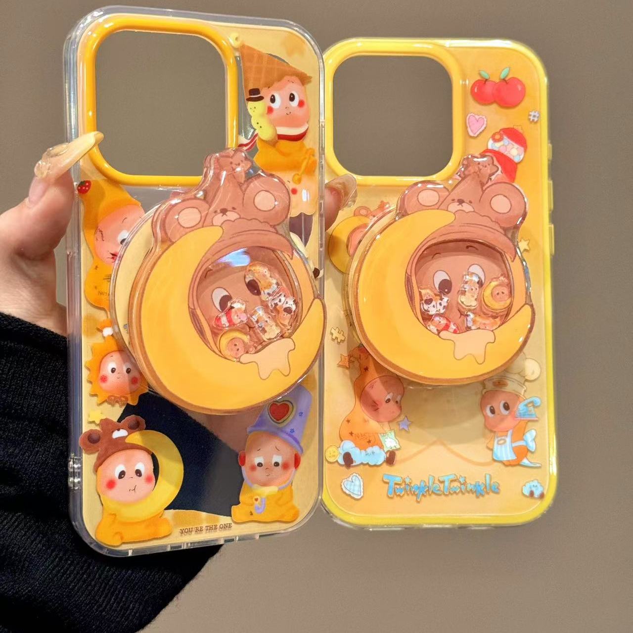 卡通围边月亮星星宝宝摇摇乐磁吸适用iphone17promax苹果15手机壳14童趣创意新款防摔保护壳