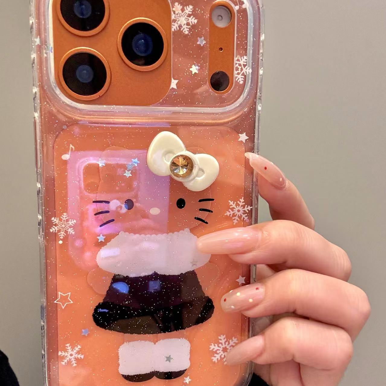 冬日ins雪花白披肩黑裙长腿猫咪适用ihone17promax苹果16pr手机壳小众简约设计感防摔保护壳