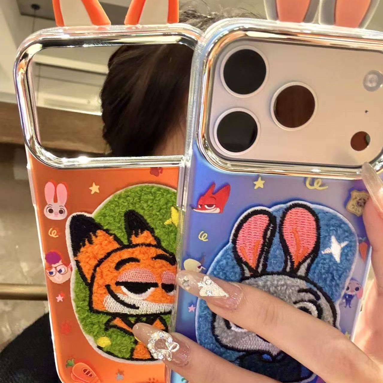 萌趣可爱电镀刺绣朱迪尼克适用于iphone17promax苹果16p手机壳15p童趣创意搞怪新款防摔保护壳