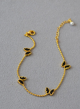 小众简约手链黄铜镀金轻奢日韩女