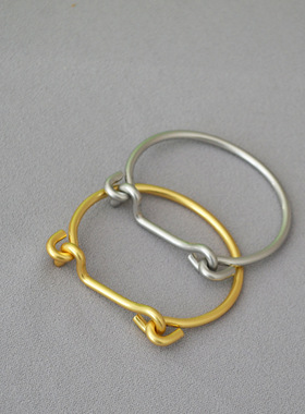 复古个性手镯手环黄铜镀金日系女