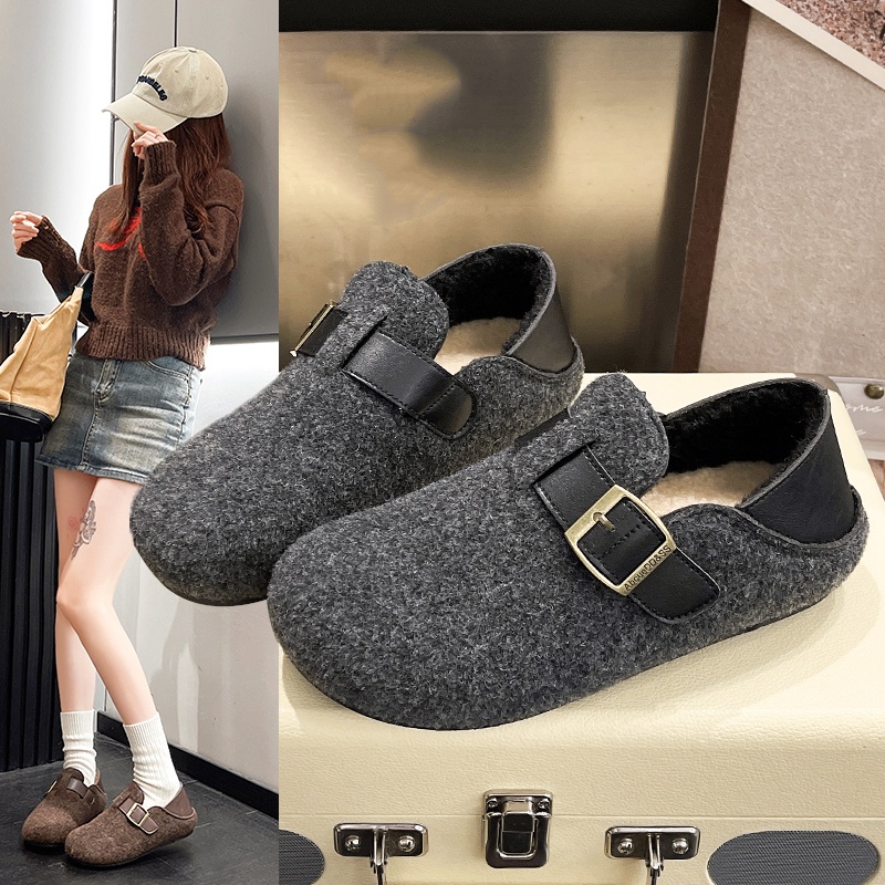 两穿勃肯鞋女秋冬2025新款厚底