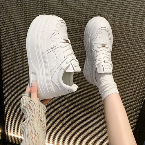 8CM厚底小白鞋增高板鞋