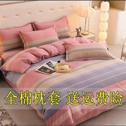 100纯棉枕套加厚枕头套48x74cm一对装家用男枕皮全棉枕芯内胆套