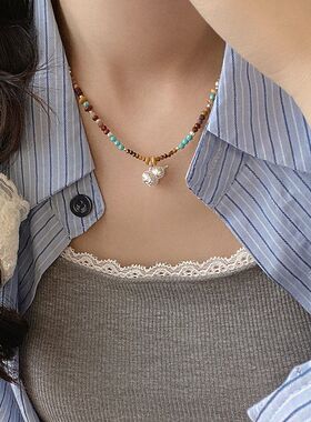 槐序HX【葫芦系列】s925纯银虎眼松石葫芦项链女新中式时尚锁骨链