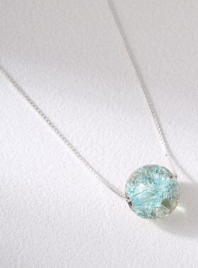 槐序HX【水晶系列 】s925纯银水晶球项链女ins冷淡风气质锁骨链