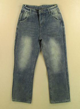 加绒牛仔裤男30码加厚直筒保暖过冬裤洗水KHCO长裤子R302/3803-17