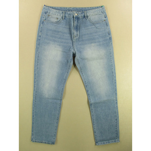 男38码 0501 美式 柔软透气高腰宽松直筒W213 复古肥佬裤 牛仔裤