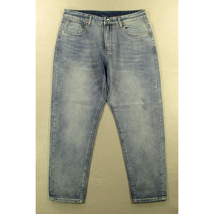 男美式 8285 复古高腰潮宽松锥形束脚哈伦裤 T209 老爹裤 牛仔裤