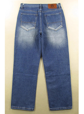 牛仔裤男美式慵懒风阔腿裤复古纯棉加厚加长789宽松直筒长裤H5000