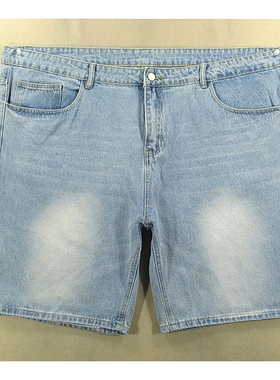 牛仔短裤男宽松肥佬裤胖子超加大码高腰夏款全新品*L209/59532-01