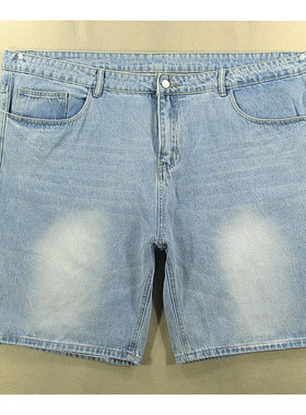 牛仔短裤男宽松肥佬裤胖子超加大码高腰夏款全新品*L209/59532-01