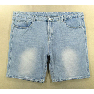 牛仔短裤男宽松肥佬裤胖子超加大码高腰夏款全新品*L209/59532-01