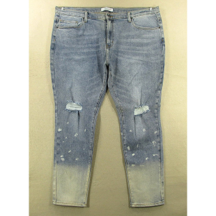 小脚破洞大码 外单肥佬裤 4214 男42码 Q102 弹力修身 包邮 牛仔裤 子