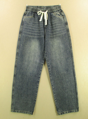 牛仔裤男30码老爹裤宽松紧腰慵懒风复古KHCO长裤子B209/98506-08