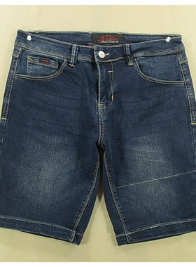 牛仔中裤五分裤男30码弹力外单走纱短裤夏款全新品D104/38531-12