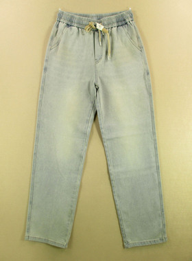 牛仔裤男30码弹力宽松微锥形松紧腰劳动服KHCO长裤A306/98505-11