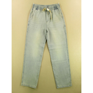 98505 牛仔裤 A306 弹力宽松微锥形松紧腰劳动服KHCO长裤 男30码