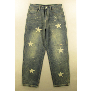 9581 萝卜型高腰宽松B102 男春夏日系锥形裤 哈伦老爹牛仔裤