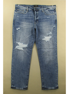 牛仔裤男弹力直筒加大码肥佬裤胖子长裤子全新*N103/59504-04