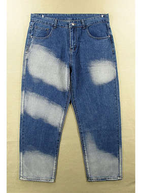 07*68683/H306*牛仔裤男欧版美式洗水棉潮柔软宽松直筒KHCO包邮