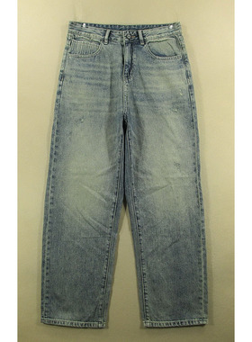 牛仔裤男30码老爹裤加肥宽松复古慵懒长裤子全新品*D102/38502-17