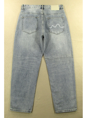 牛仔裤男美式复古柔软高腰宽松直筒长裤包邮n302/1283*08