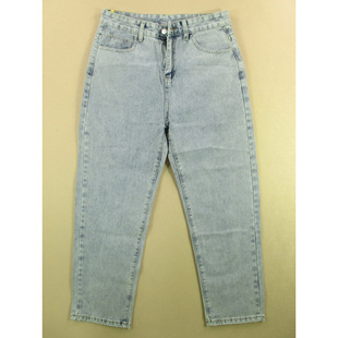 0581 牛仔裤 A406 小个子柔软潮牌复古宽松锥形萝卜九分裤 韩版