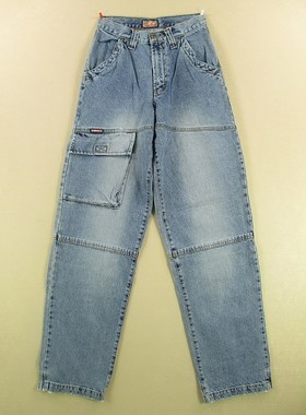 牛仔裤男26码多兜宽松工装老爹裤厚实纯棉加长全新S401/68501-06