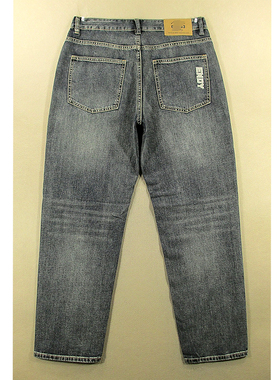 薄款牛仔裤男日系锥形裤宽松老爹萝卜型哈伦裤长裤Q308/5581*09