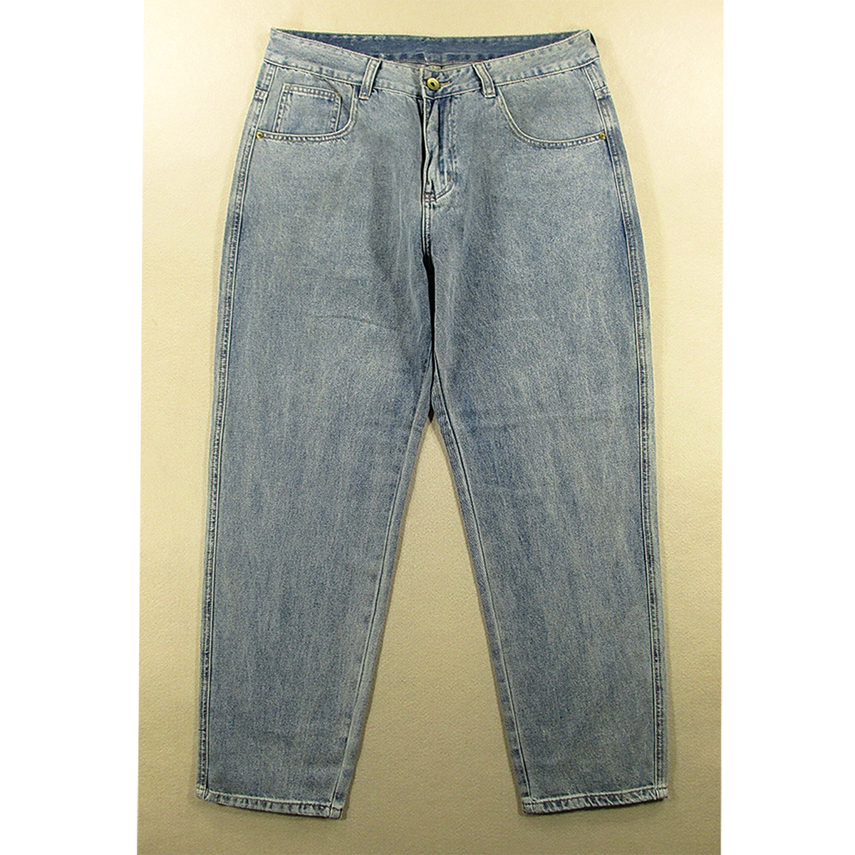 哈伦老爹牛仔裤男春夏复古锥形裤萝卜型高腰宽松I501/9581*02