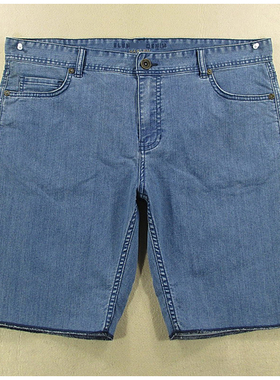 牛仔中裤五分裤男欧版加大码中腰弹力修身合体休闲V306/2286*08