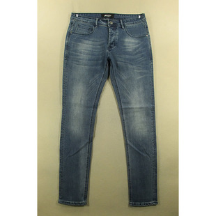 牛仔裤男32码弹力修身小脚裤紧身加长外单裤子全新品T103/8503-02