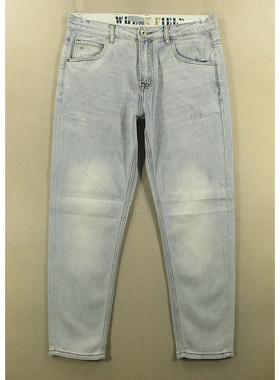 牛仔裤男31码弹力修身锥形小脚裤薄款长裤子全新品*P106/52510-14