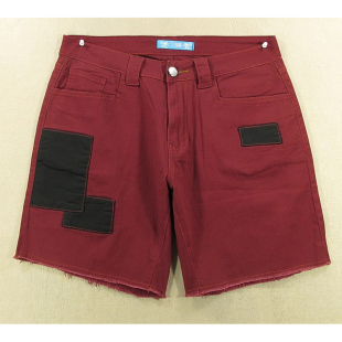 弹力宽松大码 微胖界补丁KHCO 包邮 牛仔短裤 2214 薄款 P207 女33码