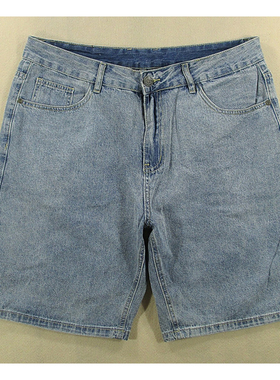 牛仔中裤五分裤薄款纯棉短裤宽松男夏款全新品*K109/52532-01