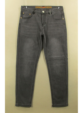 牛仔裤男32码薄款弹力修身锥形小脚裤长裤子全新品*P106/52510-19