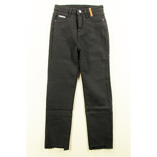 女秋冬加绒加厚弹力高腰修身 68281 烟管裤 Z000 九分裤 牛仔裤