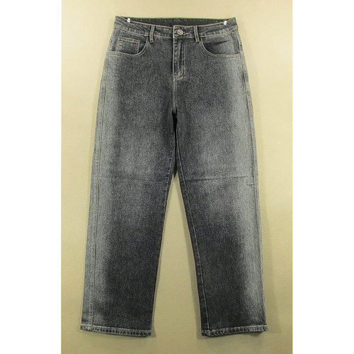 牛仔裤男弹力宽松直筒阔腿裤厚实老爹裤长裤子全新品K104/2501-02