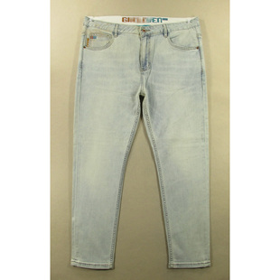 欧版 肥佬裤 7506 男38码 小脚H407 薄款 高腰弹力修身 牛仔裤 大码