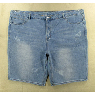 牛仔中裤 五分裤 怀旧复古宽松款 5986 肥佬裤 M308 加大码 男欧版