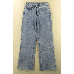 子宽松弹力复古高腰KHCO 微喇叭裤 包邮 W212 牛仔裤 0251 女26码