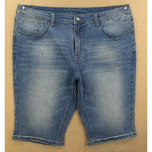 外单大码 弹力修身 2006 五分裤 J101 男42码 包邮 牛仔中裤 肥佬裤