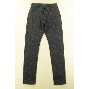 休闲裤男小鱼靓仔秋冬针织加厚复古弹力修身小脚/X401/98981*03