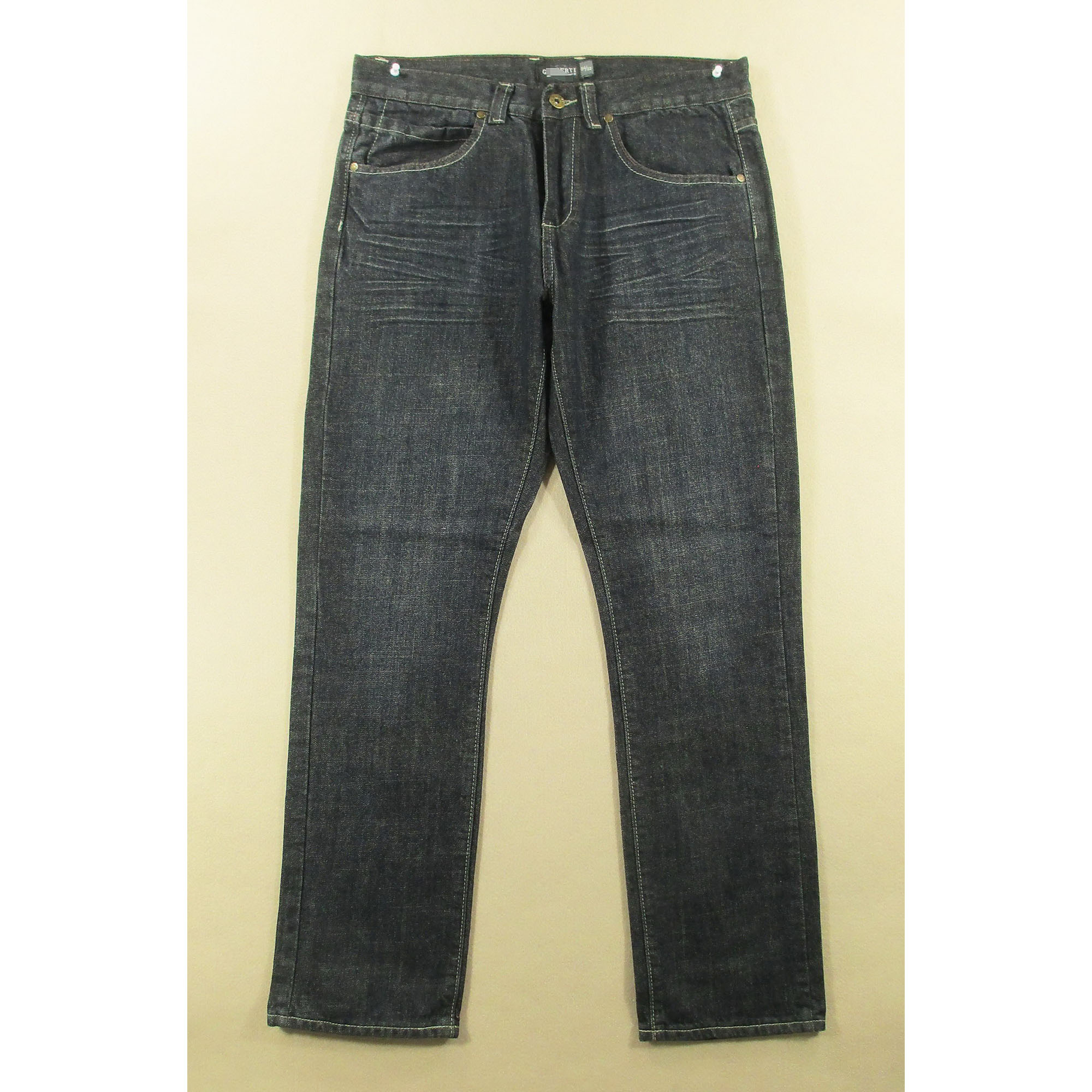 牛仔裤男33码修身直筒裤外单SLIM STRAIGHT长裤新品Z104/7503-01