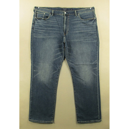 牛仔裤男弹力宽松直筒加长加大码肥佬裤外单全新品*H208/59513-04
