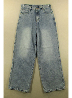 牛仔裤男阔腿裤喇叭裤宽松紧腰拖地慵懒复古全新品*Y103/52505-18