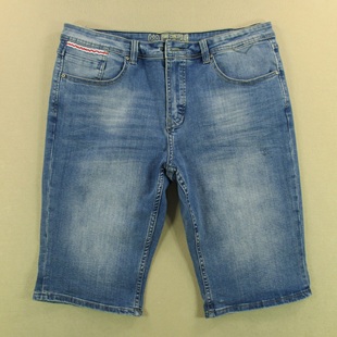 弹力修身 男38码 加大码 外单广州牛仔C308 牛仔中裤 9831 五分裤