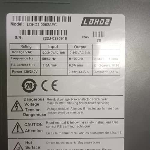 议价高创伺服驱动器 LDHD2-0062AEC，Servotro可维修