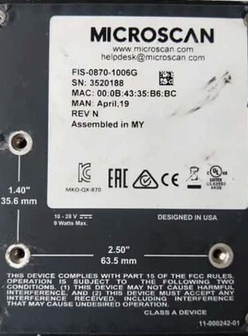 议价迈斯肯 3520188 FIS-0870-1006G可维修
